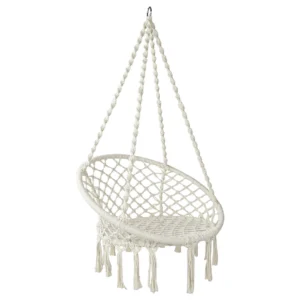 Macrame Hanging Swing Chair White