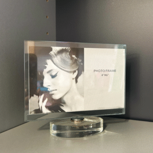 Glass 4 x 6 Rotating Photo Frame