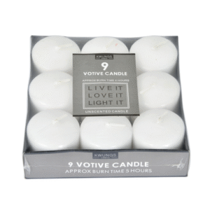 Unscented Pillar Candle 5Hrs Burning 9pcs