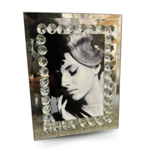 Glass 5 x 7 Photo Frame with Diamond