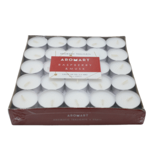 Aromart Tealight Candles 50Pcs – Raspberry & Musk