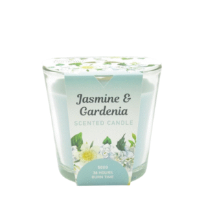 Aromart Glass Scented Candle – Jasmine & Gardenia