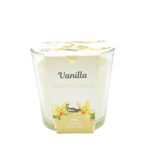 Aromart Glass Scented Candle – Vanilla
