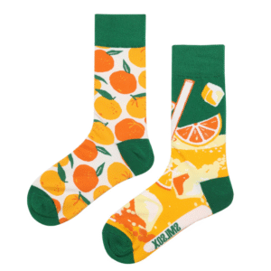 Odd Paired Socks - Orange & Juice