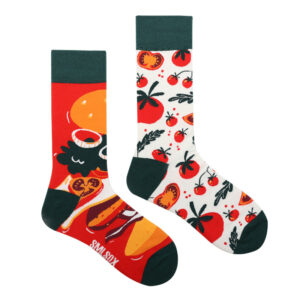 Odd Paired Socks - Tomato