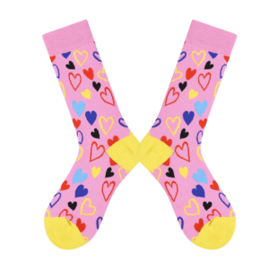 Paired Socks - Flying Hearts