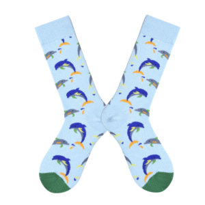 Paired Socks - Jumping Dolphines